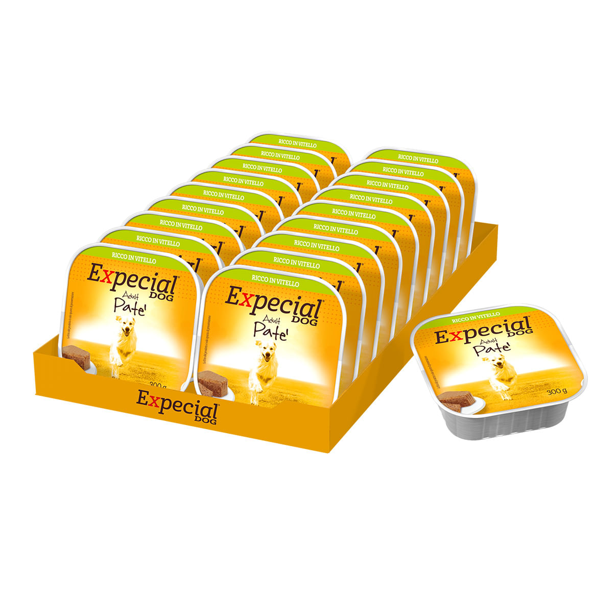 Expecial Dog Vaschetta Multipack 18x300G VITELLO