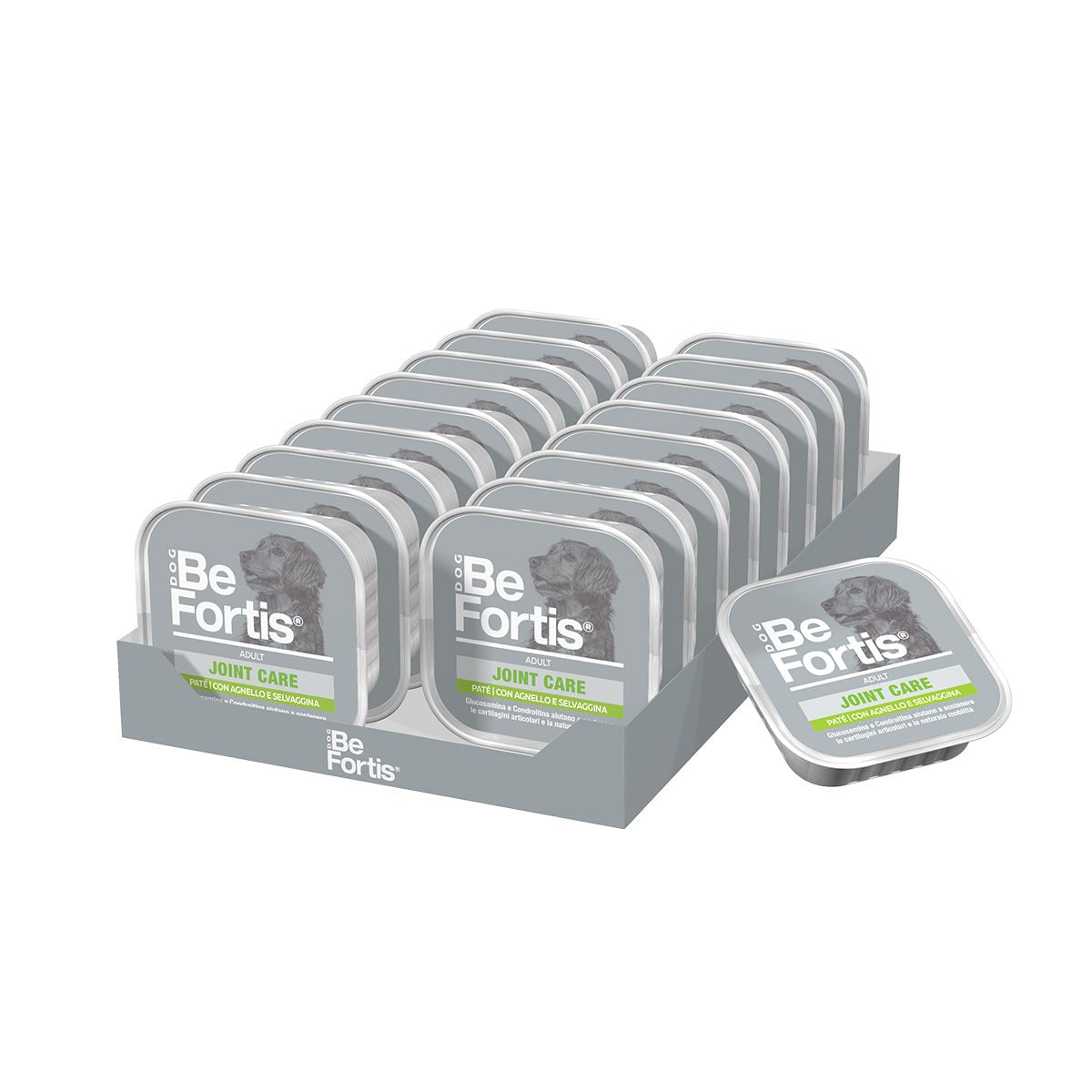 BeFortis Dog Joint Care Vaschetta Multipack 18x300G AGNELLO E SELVAGGINA