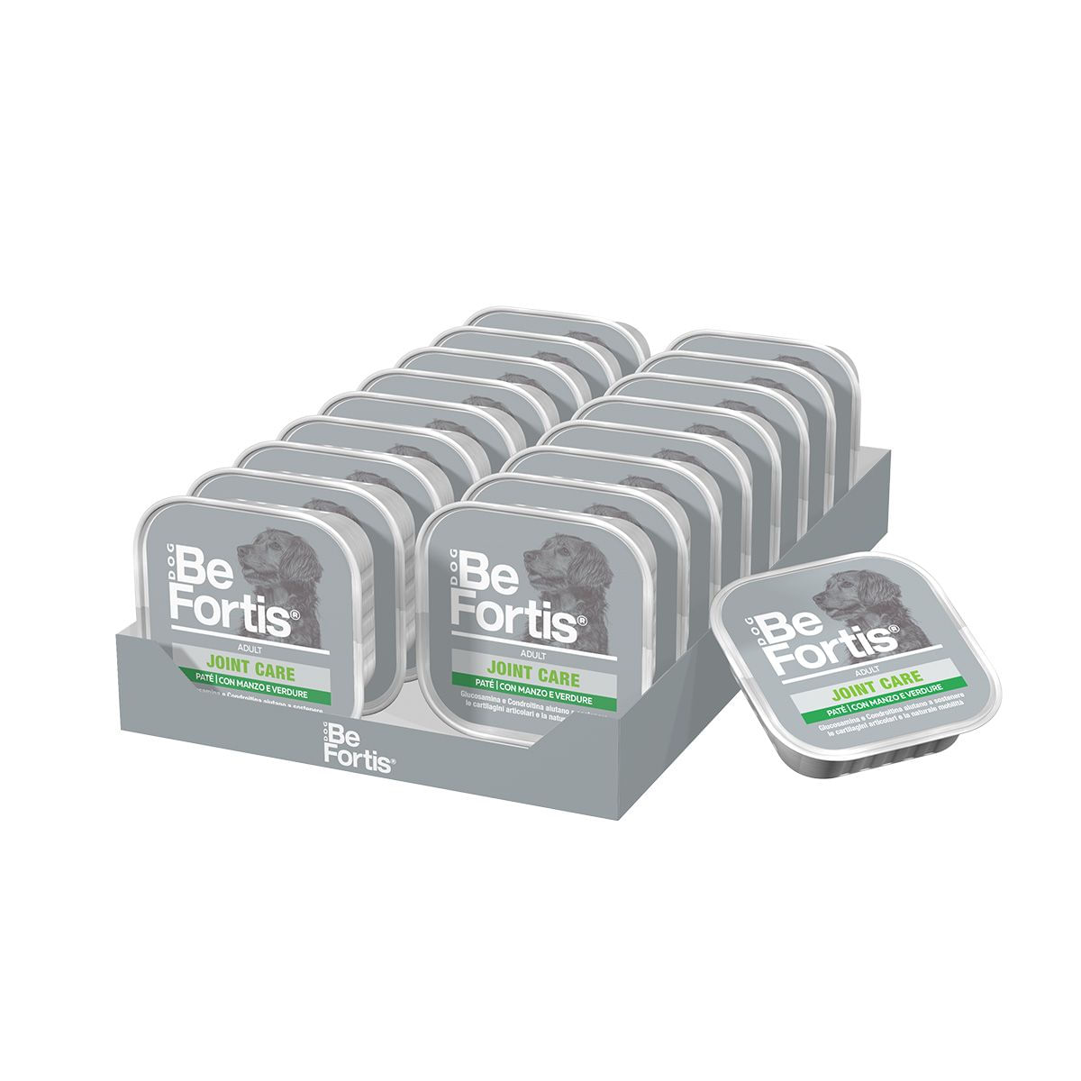 BeFortis Dog Joint Care Vaschetta Multipack 18x300G MANZO E VERDURE