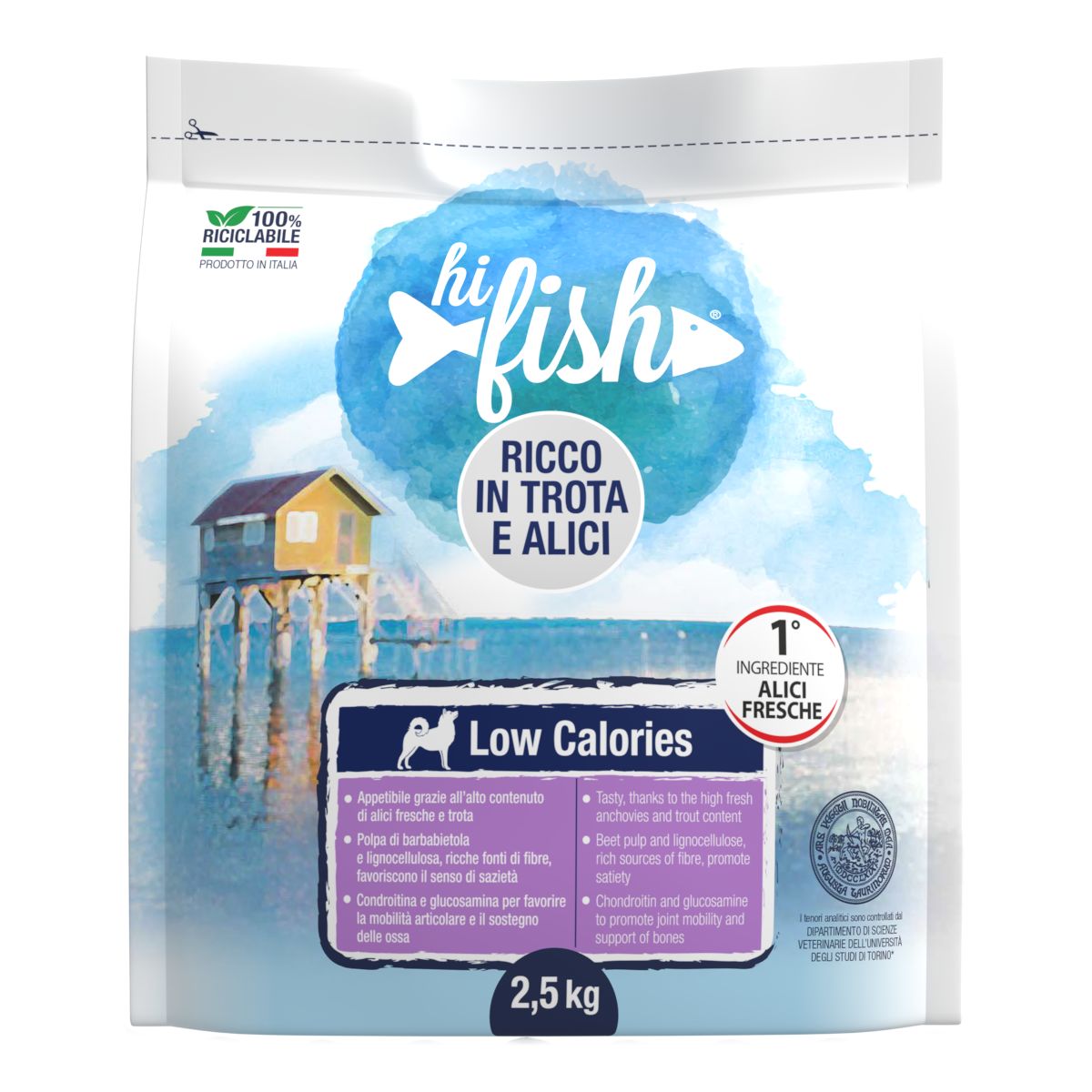 Hi Fish Dog Fresco Low Calories Trota e Alici 2.5KG