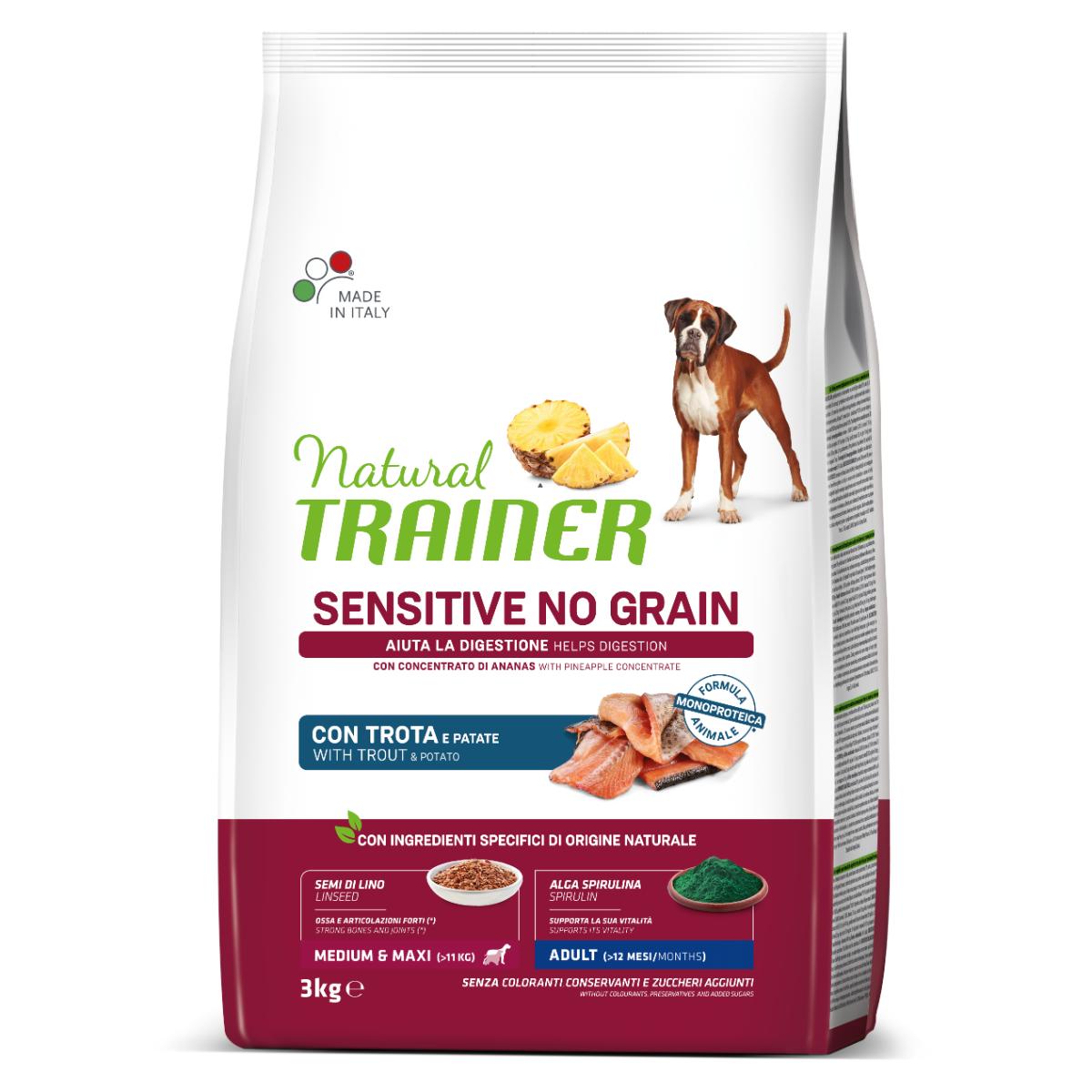 Natural Trainer Sensitive No Grain Medium&Maxi Trota 3KG