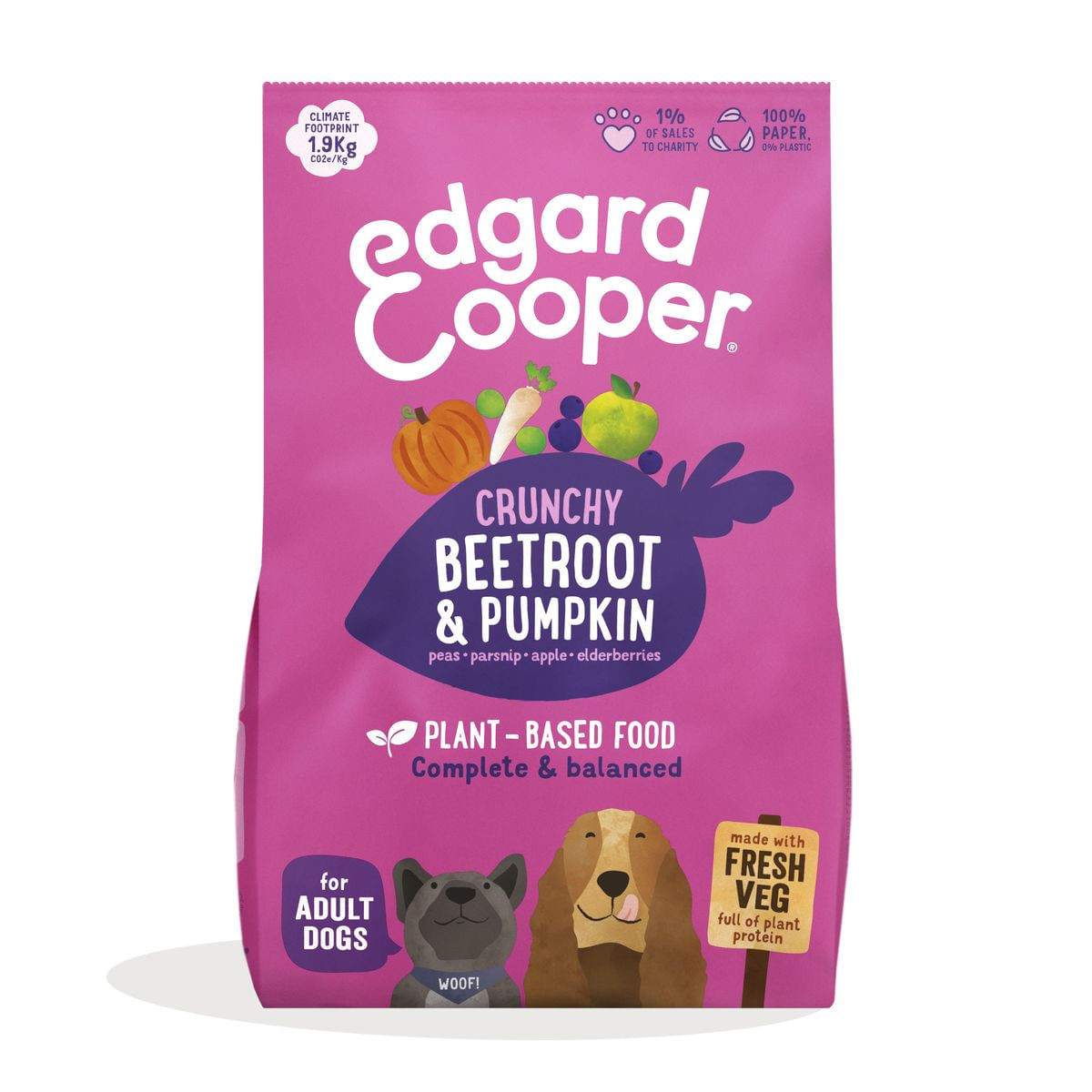 Edgard & Cooper Dog Adult Barbabietola e Zucca 7KG