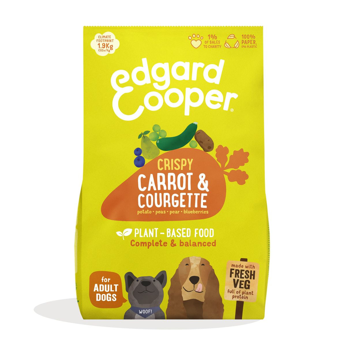Edgard & Cooper Dog Adult Carota e Zucchine 7KG