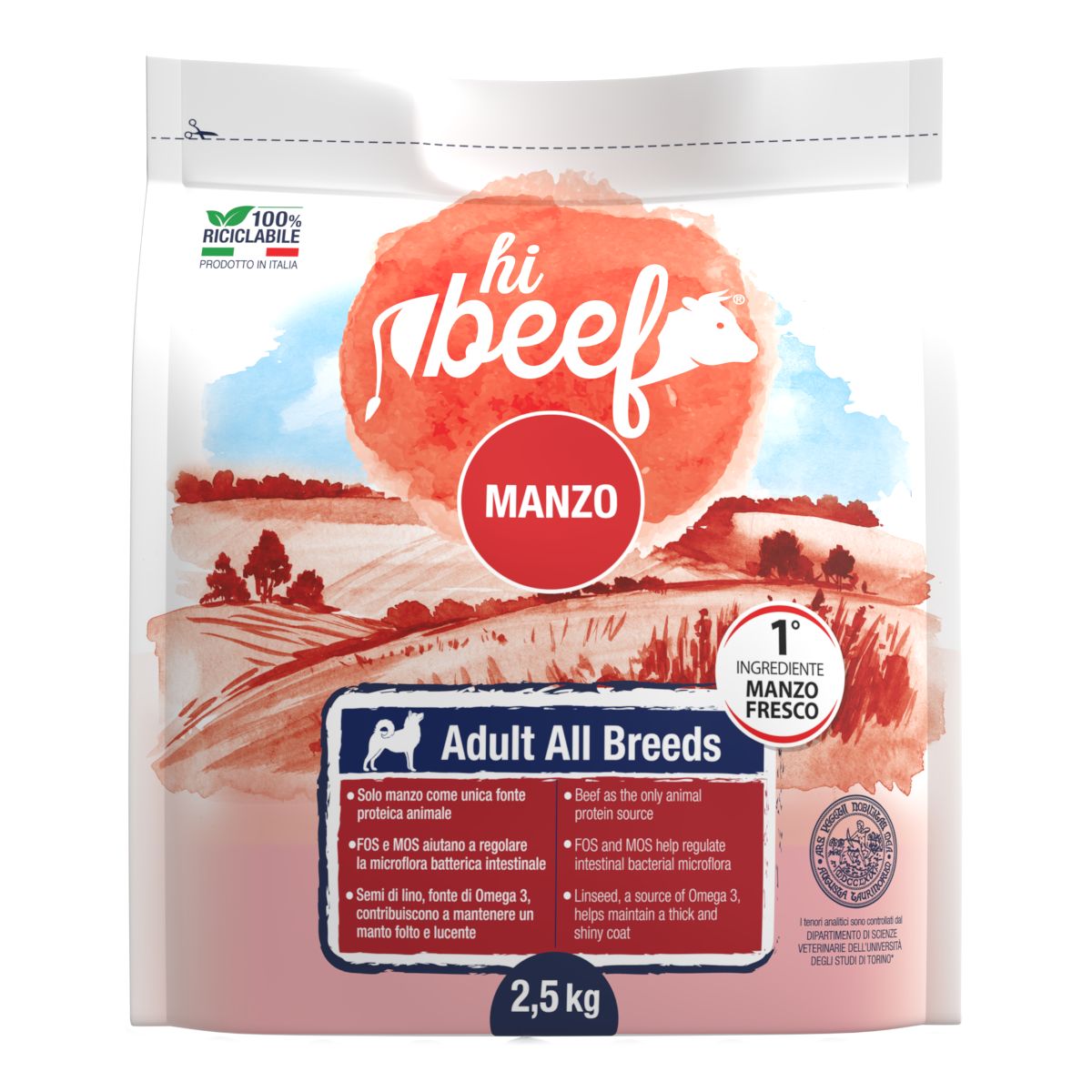 Hi Beef Dog Adult All Breeds Manzo 2.5KG