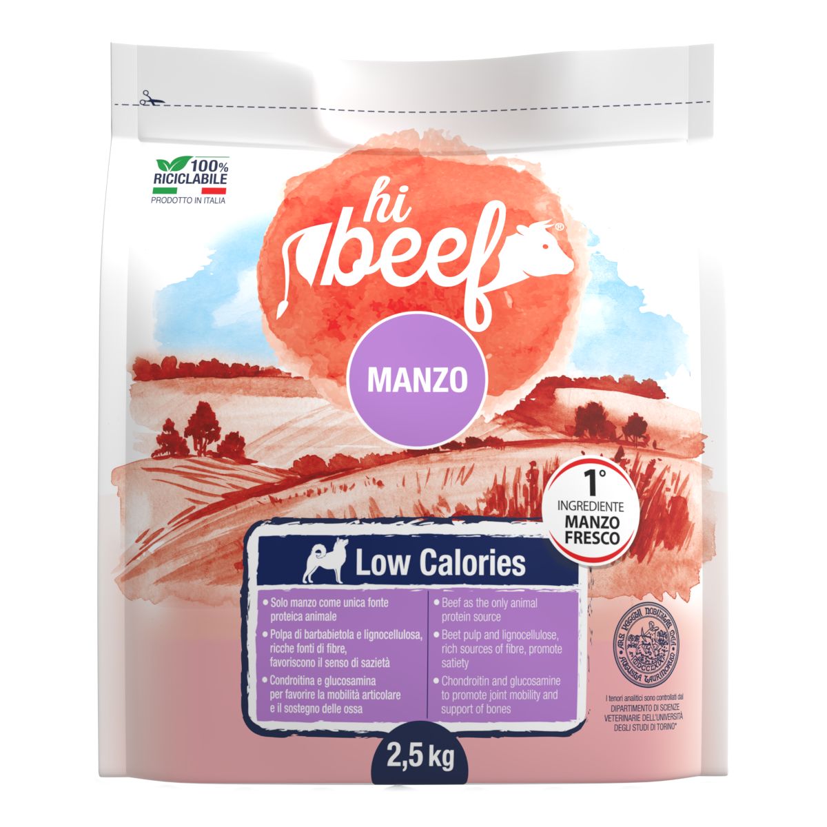Hi Beef Dog Low Calories Ricco in Manzo 2.5KG