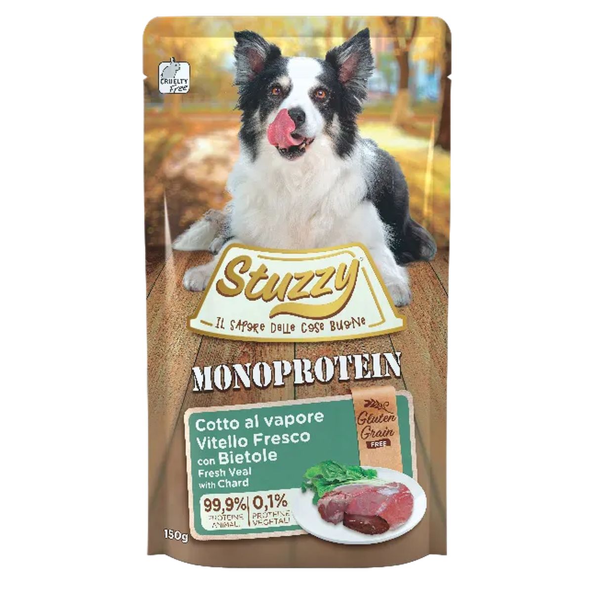 Stuzzy Dog Monoprotein Busta Multipack 12x150G VITELLO E BIETOLE