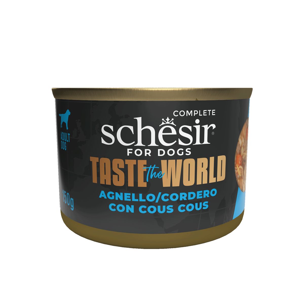 Schesir Taste The World Dog Lattina Multipack 8x150G AGNELlO CON COUS COUS