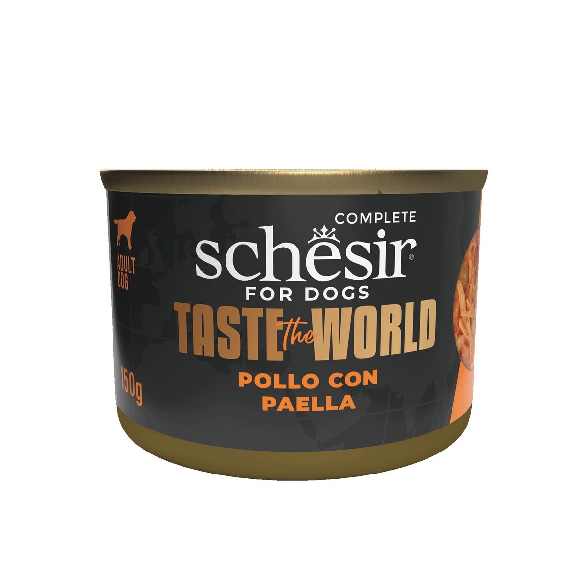 Schesir Taste The World Dog Lattina Multipack 8x150G POLLO CON PAELLA