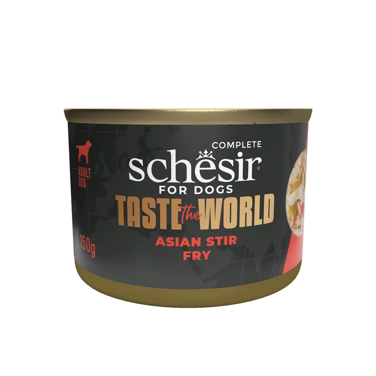 Schesir Taste The World Dog Lattina Multipack 8x150G ASIAN STIR FRY