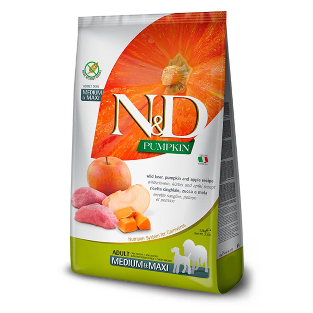 N&D Pumpkin Adult Medium Maxi Cinghiale Zucca 2.5KG