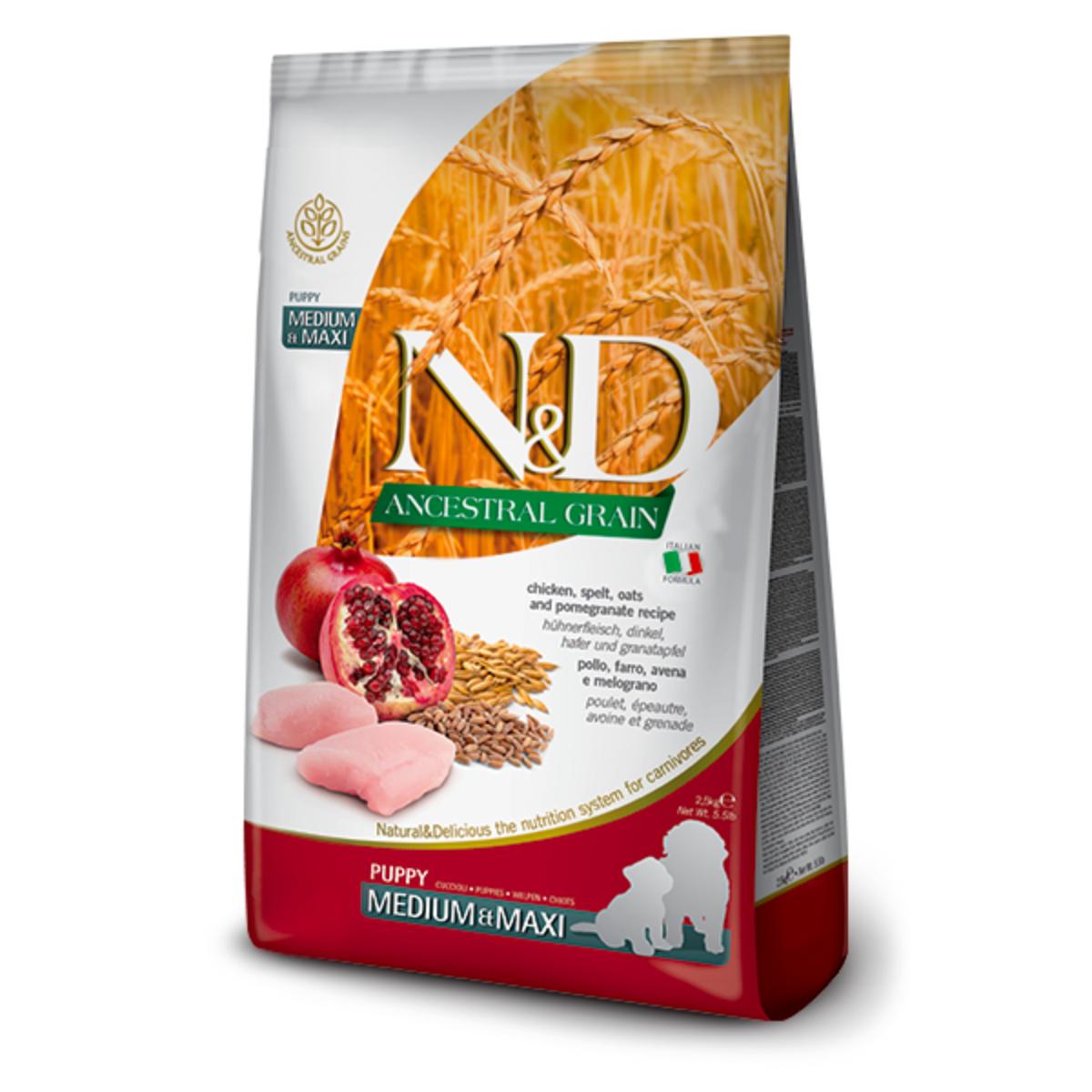 N&D Ancestral Puppy Medium Maxi Pollo Melograno 12KG