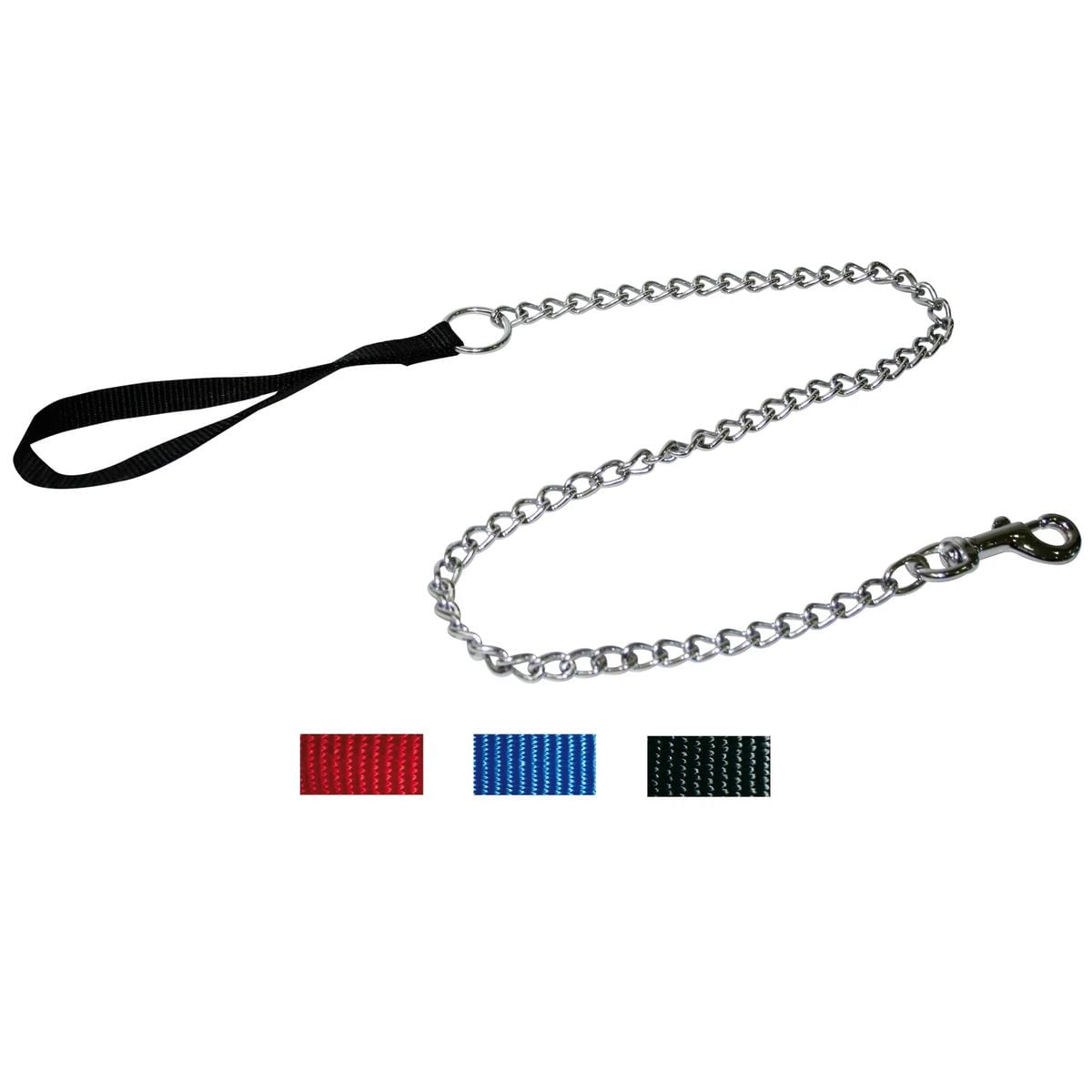 Guinzaglio Nylon con Catena Rosso XL