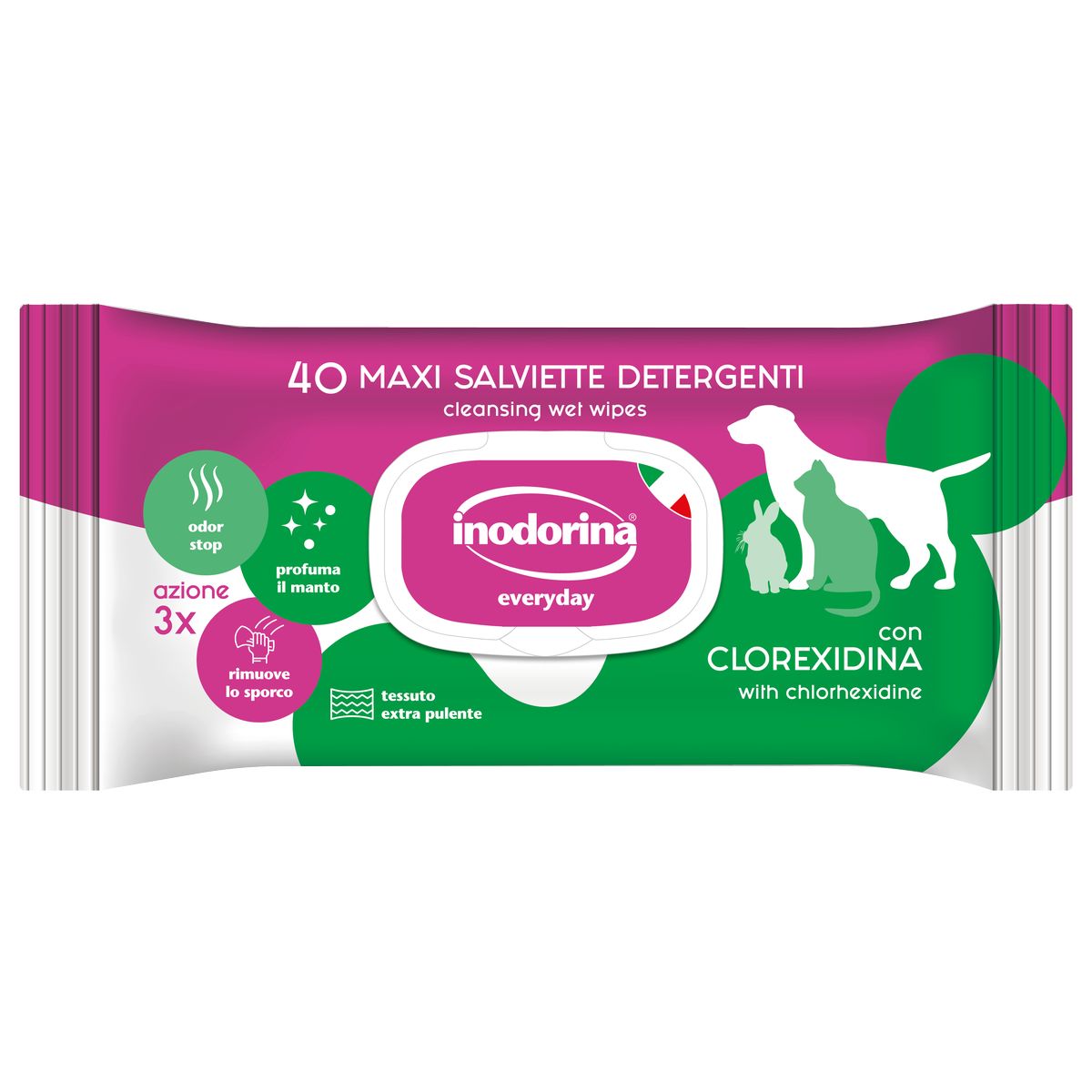 Inodorina Salviette Refresh CLOREXIDINA