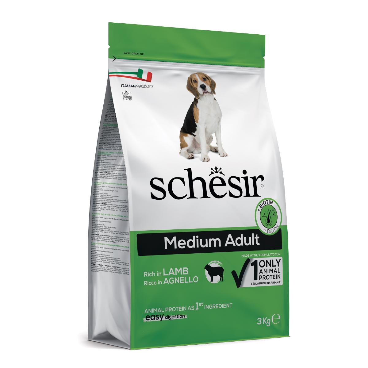 Schesir Cane Medium Maintenance Agnello 3KG