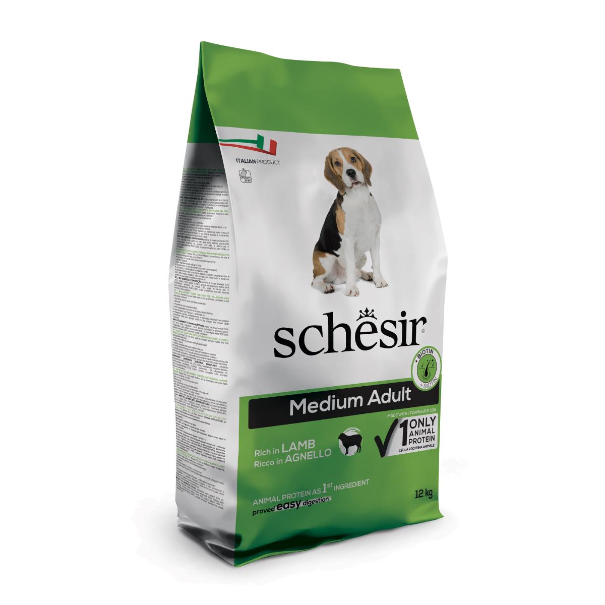Schesir Cane Medium Maintenance Agnello 12KG