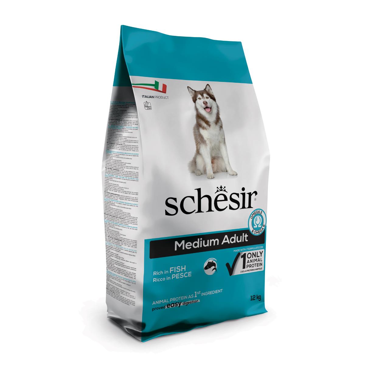 Schesir Dog Medium Maintenance Pesce 12KG