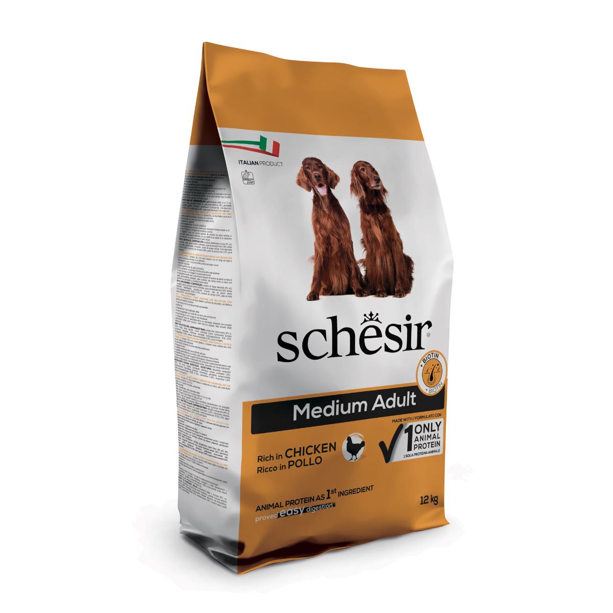 Schesir Medium Adult Maintenance al Pollo per Cane 12KG