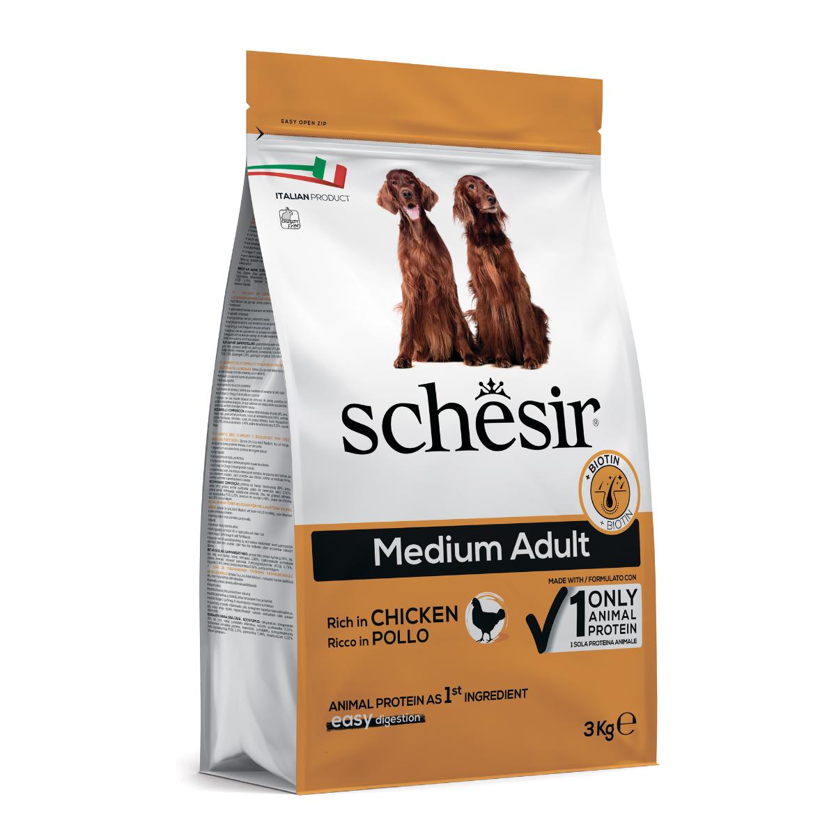 Schesir Medium Adult Maintenance al Pollo per Cane 3KG