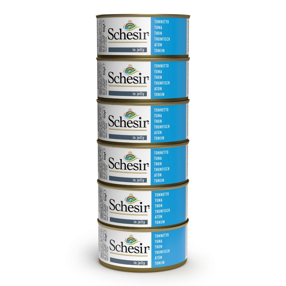 Schesir Dog Lattina Multipack 6x150G TONNETTO