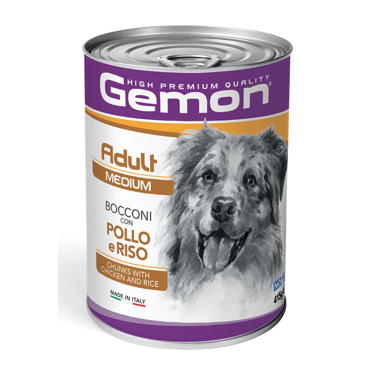 Gemon Dog Adult Medium Lattina 415G POLLO E RISO
