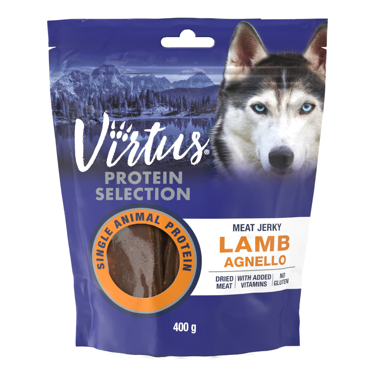 Virtus Protein Selection Snack Dog Meat Jerky 400G AGNELLO