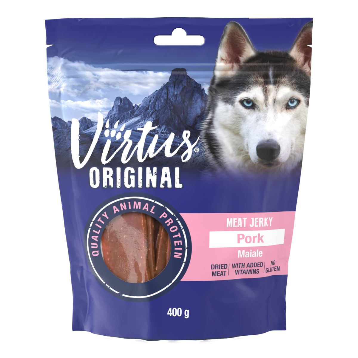 Virtus Original Snack Dog Meat Jerky 400G MAIALE