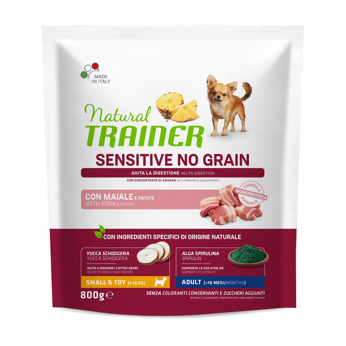 Natural Trainer Sensitive No Grain Mini Maiale 800G