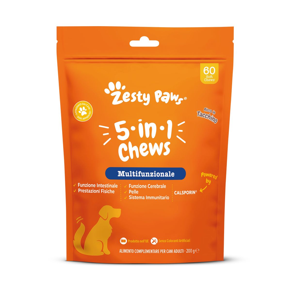 Zesty Paws 5 in 1 Chews Multifunzionale Cane Alimento Complementare