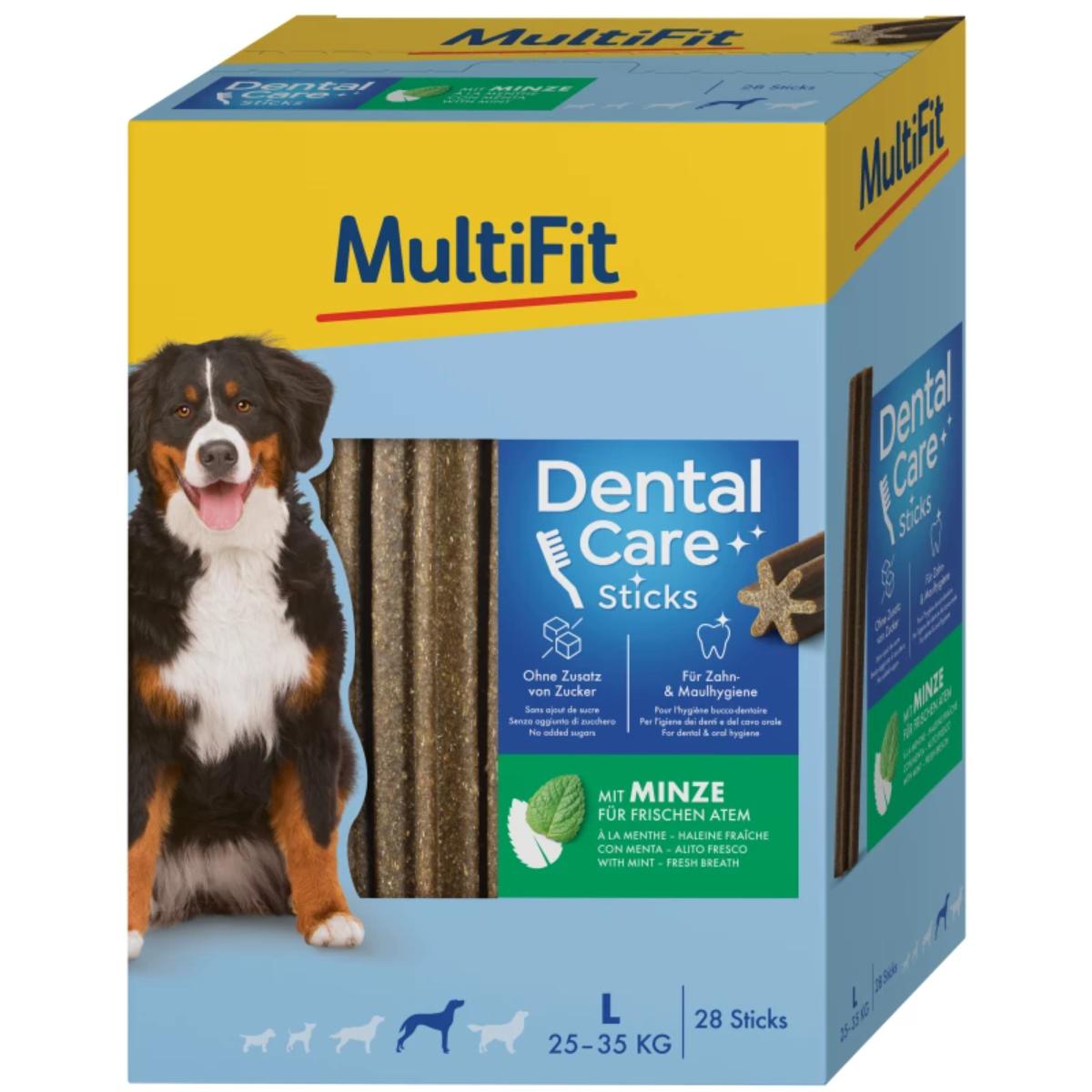 MultiFit Snack Dental Care Mint Sticks L