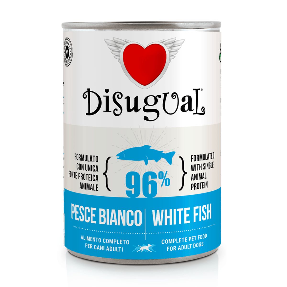 Disugual Dog Monoprotein Formula Lattina 400G PESCE BIANCO