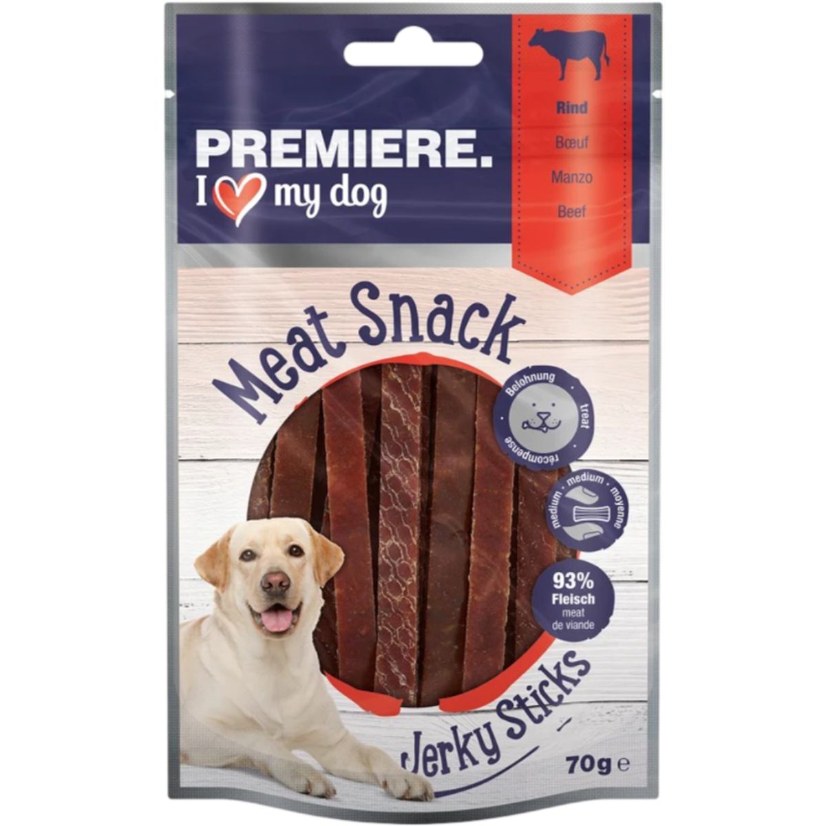 Premiere Dog Meat Snack Jerky Sticks 70G MANZO