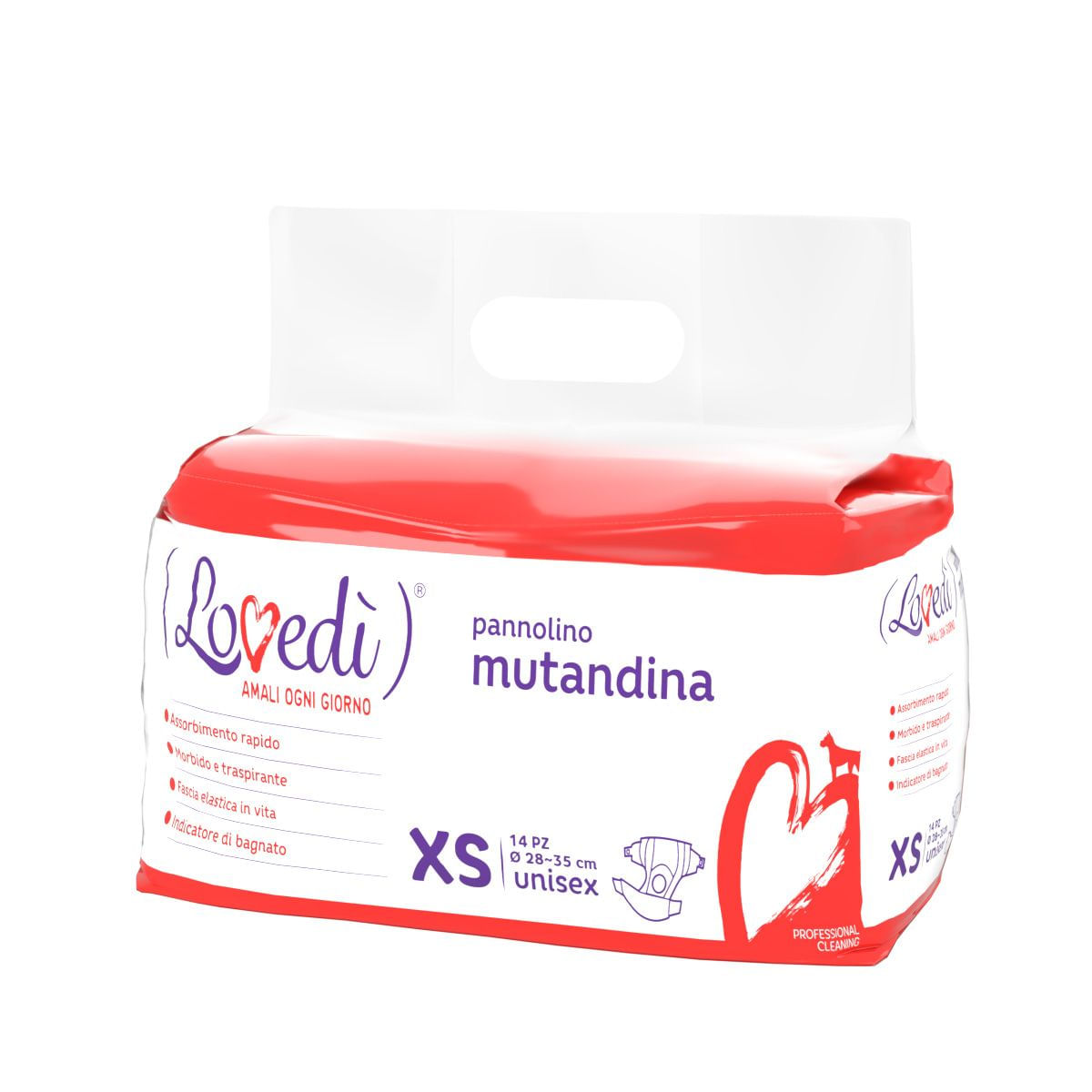 Lovedì Pannolino per Cani Femmine Mutandina 14PZ XS