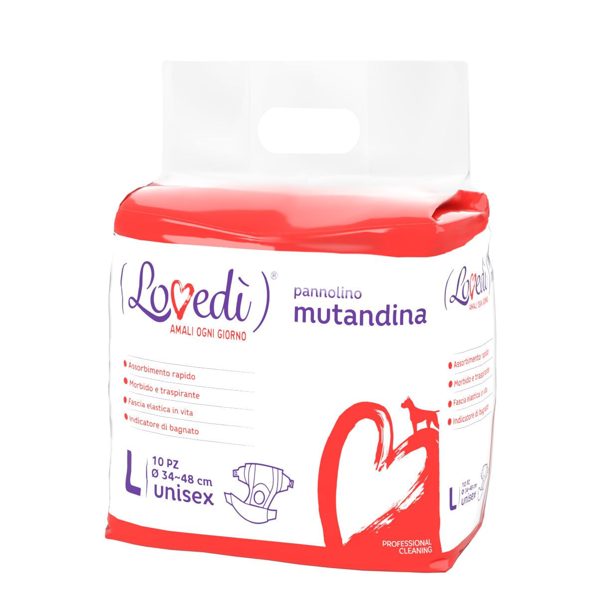 Lovedì Pannolino per Cani Femmine Mutandina 10PZ L
