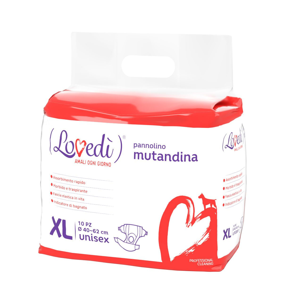 Lovedì Pannolino per Cani Femmine Mutandina 10PZ XL