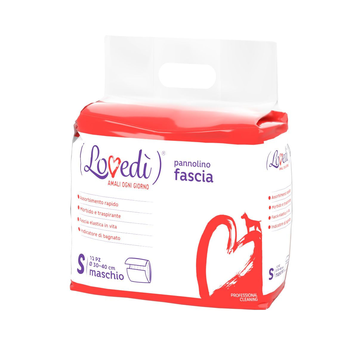 Lovedì Pannolino per Cani Maschi a Fascia S