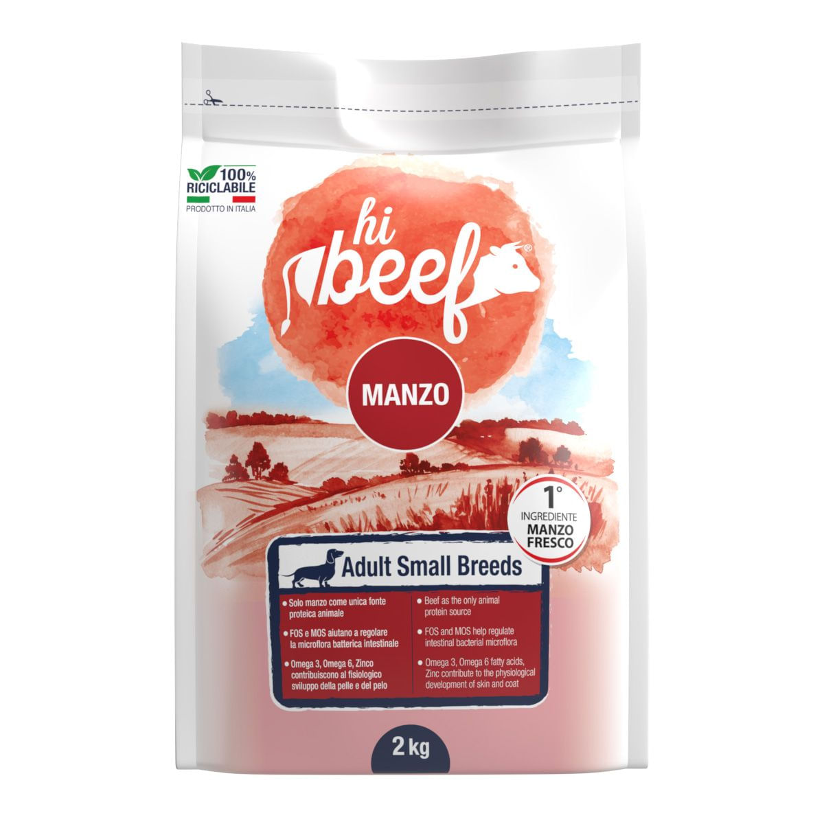 Hi Beef Dog Adult Small Breeds Manzo Fresco 2KG