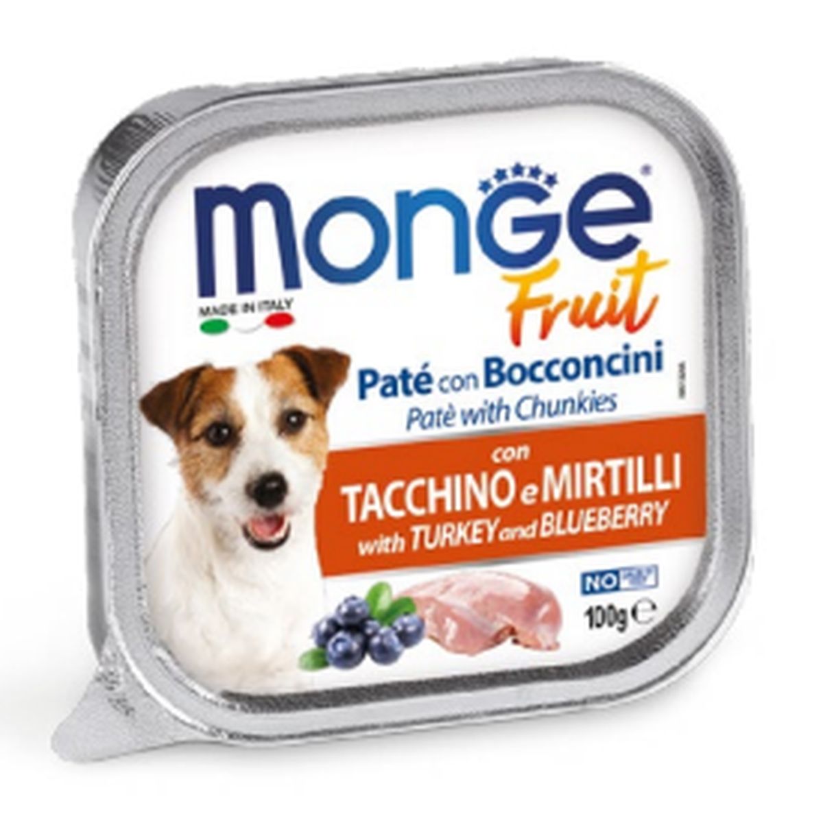 Monge Fruit Dog Vaschetta Multipack 32x100G TACCHINO E MIRTILLI