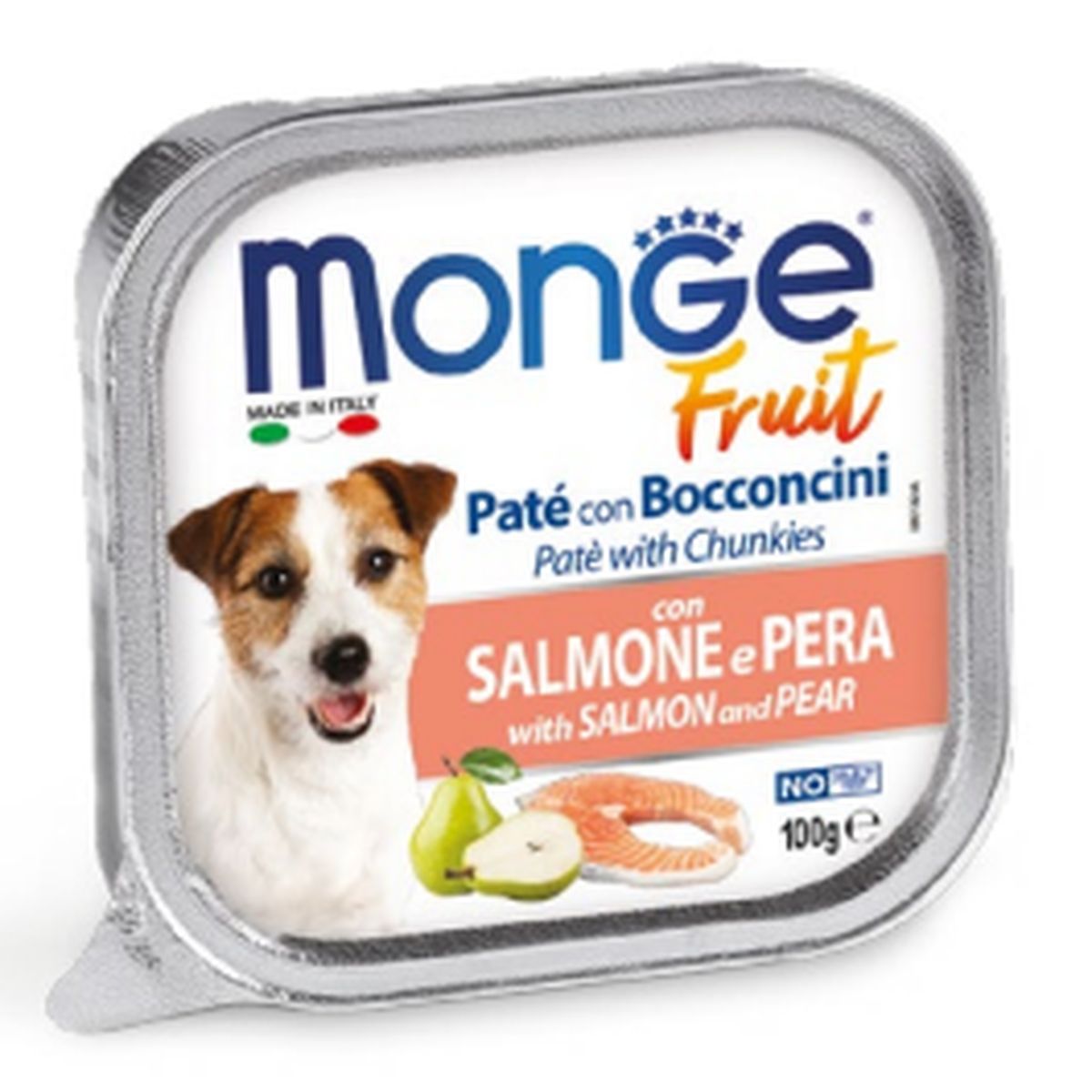 Monge Fruit Dog Vaschetta Multipack 32x100G SALMONE E PERA