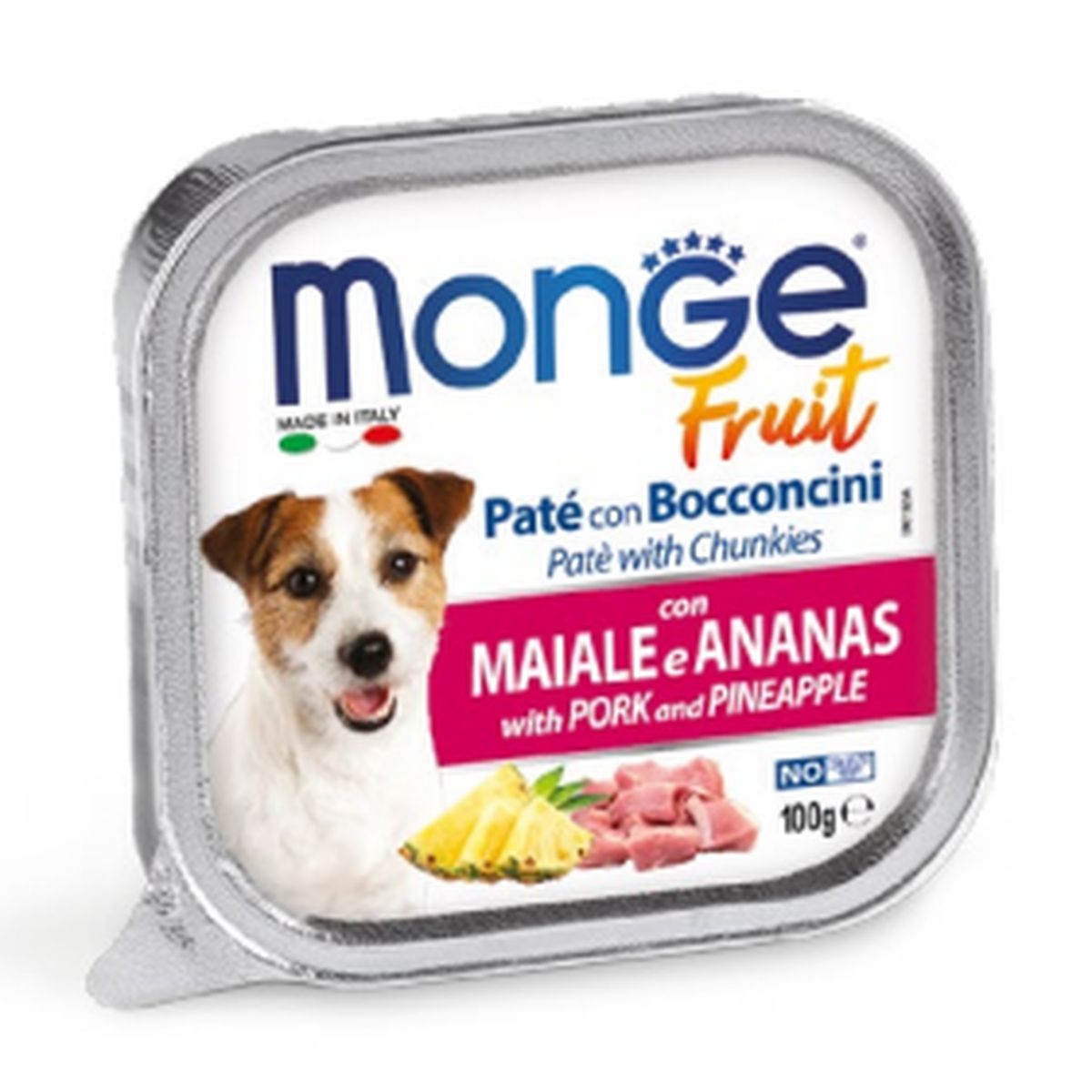 Monge Fruit Dog Vaschetta Multipack 32x100G MAIALE E ANANAS
