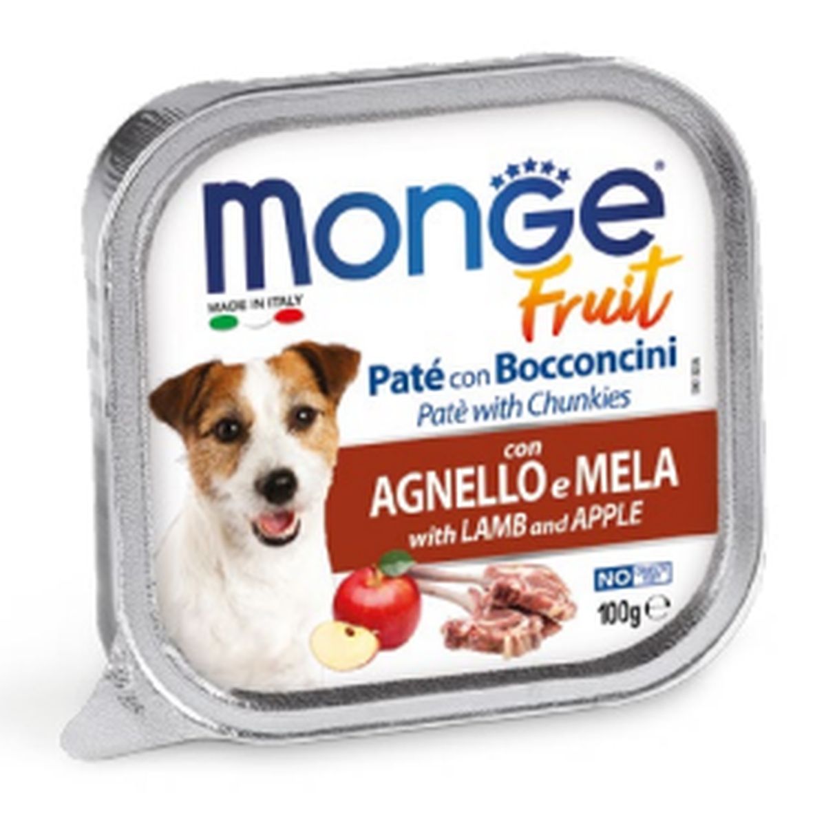 Monge Fruit Dog Vaschetta Multipack 32x100G AGNELLO E MELA