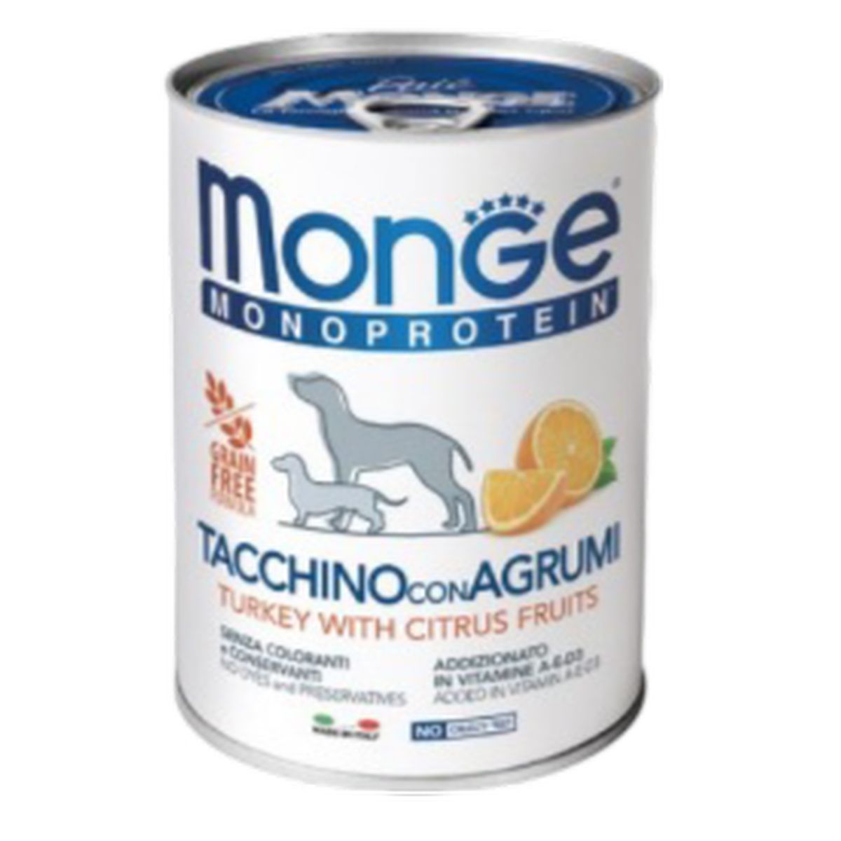 Monge Monoprotein Dog Lattina 400G TACCHINO CON AGRUMI