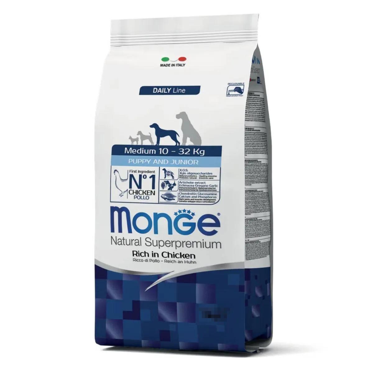 Monge Natural Superpremium Puppy&Junior Medium con Pollo 800G