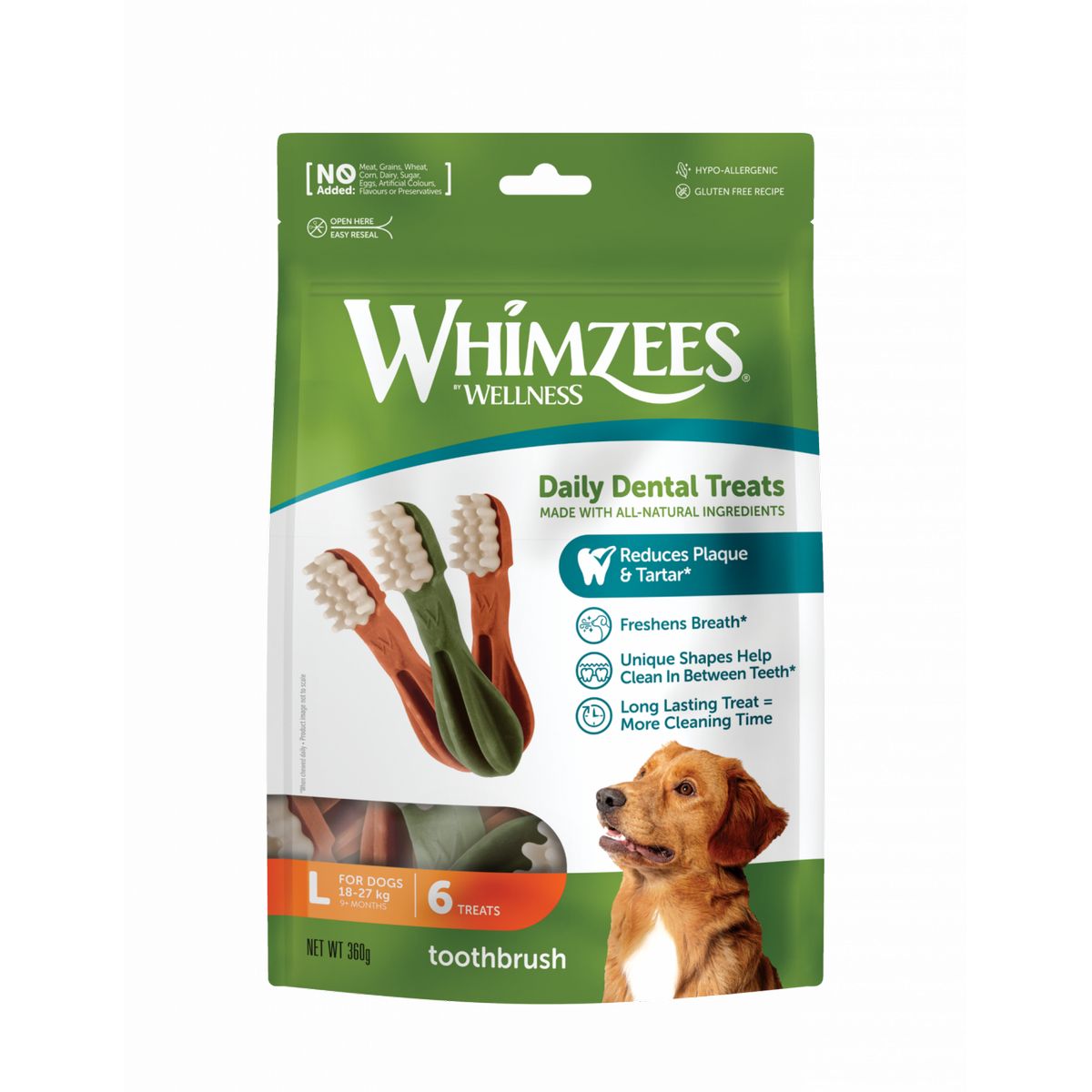 Whimzees Dog Toothbrush Star L