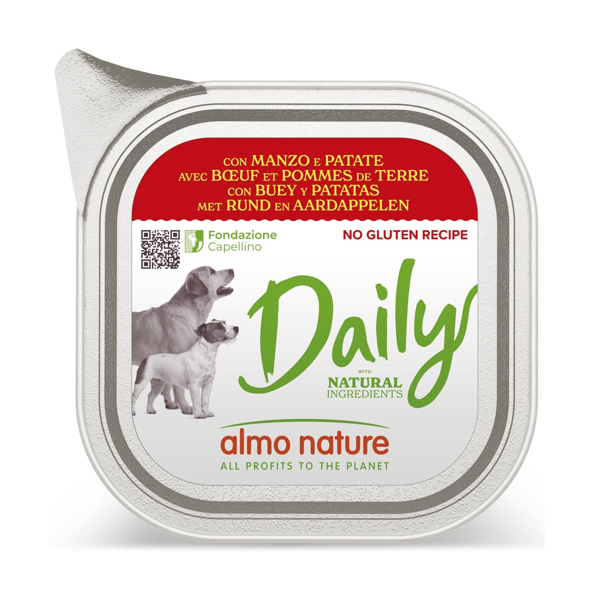 Almo Nature Daily Dog Vaschetta Multipack 32x100G MANZO E PATATE