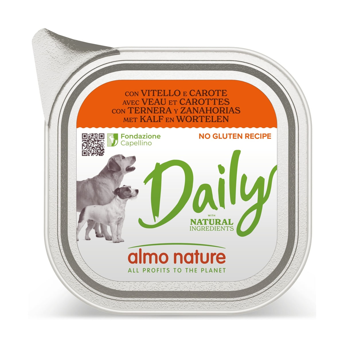 Almo Nature Daily Dog Vaschetta Multipack 32x100G VITELLO E CAROTE