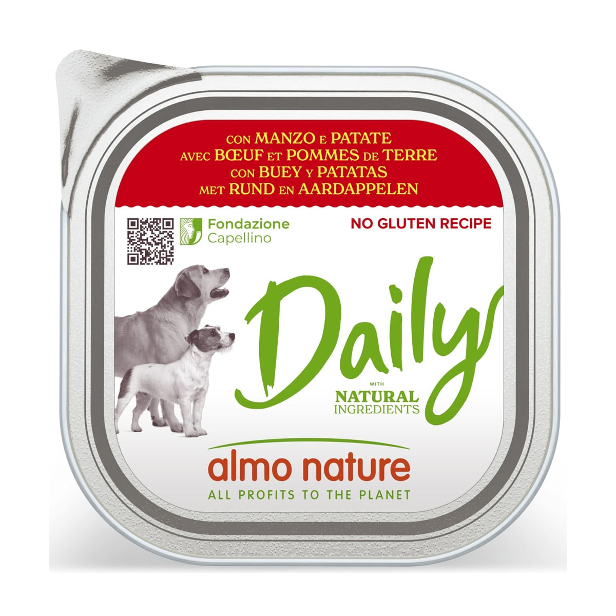 Almo Nature Daily Dog Vaschetta Multipack 9x300G MANZO E PATATE