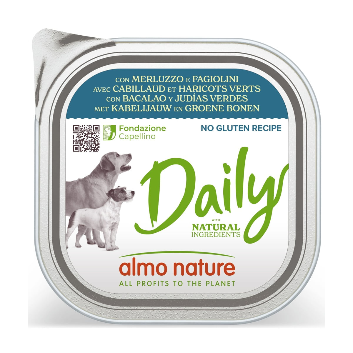 Almo Nature Daily Dog Vaschetta Multipack 9x300G MERLUZZO E FAGIOLINI