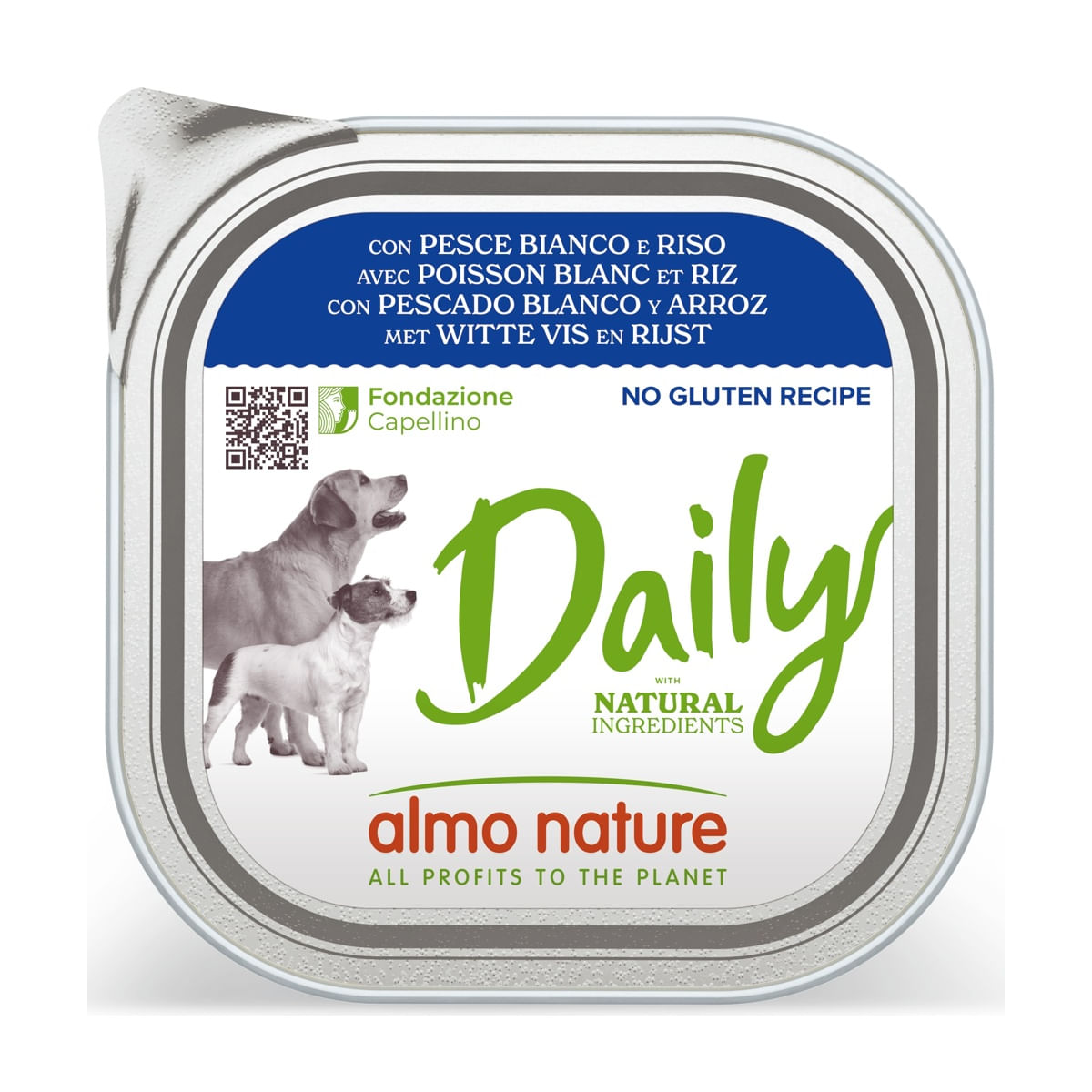 Almo Nature Daily Dog Vaschetta Multipack 9x300G PESCE E RISO