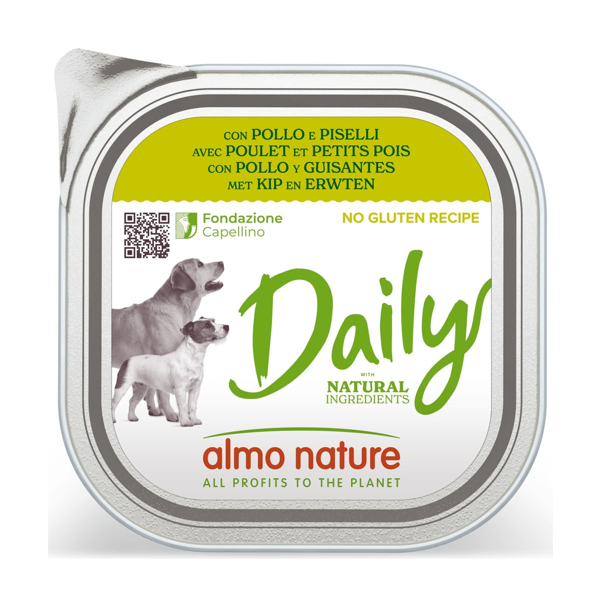 Almo Nature Daily Dog Vaschetta Multipack 9x300G POLLO PISELLI