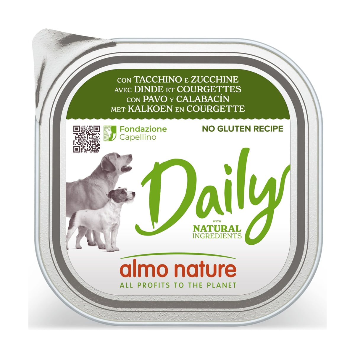 Almo Nature Daily Dog Vaschetta Multipack 9x300G TACCHINO E ZUCCHINE